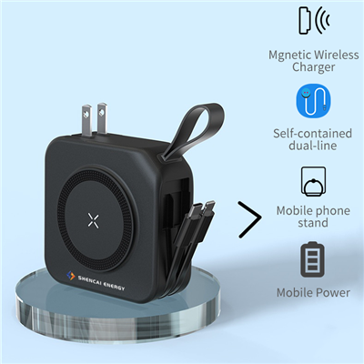 لوگوی سفارشی 10000 میلی آمپر ساعت شارژ مغناطیسی معمولی PD22.5W با کیفیت بالا 5 در 1 بانک برق بی سیم